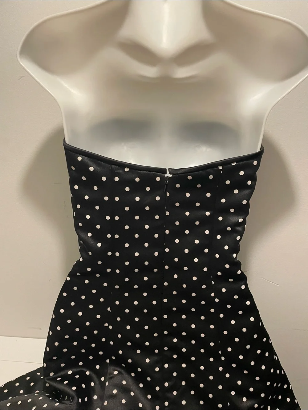 Vintage Jessica McClintock for Gunne Sax Size 3/4 Black White Polka Dot Dress